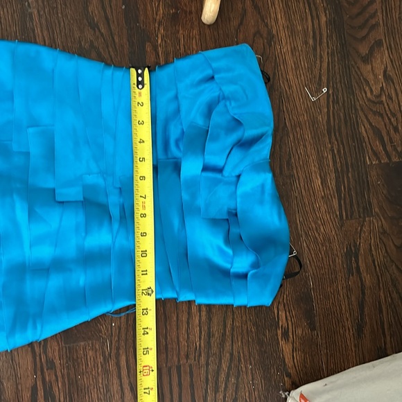 Satin Ocean  Blue bodycon mini by Bebe - Picture 7 of 8